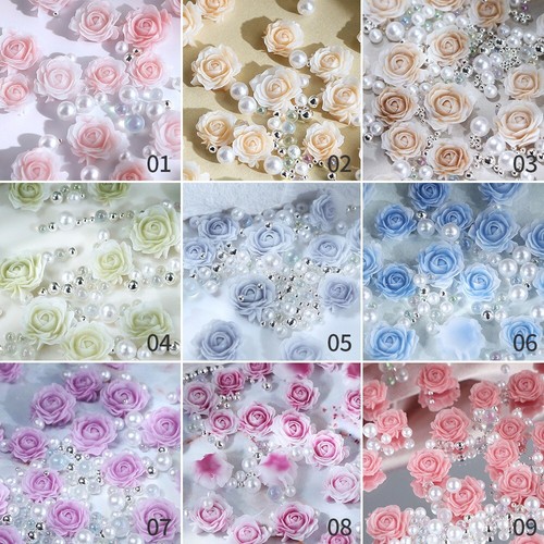 Charm fiori resina rosa