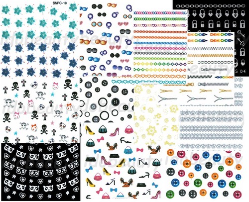 Fogli casuali nail art - di,