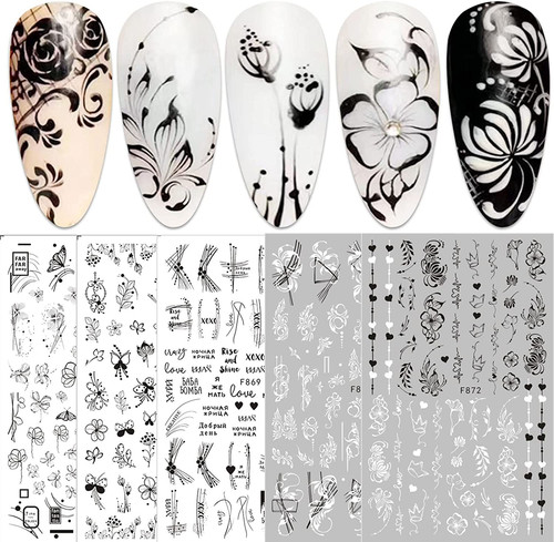 Fiori adesivi unghie nail art - unghie,