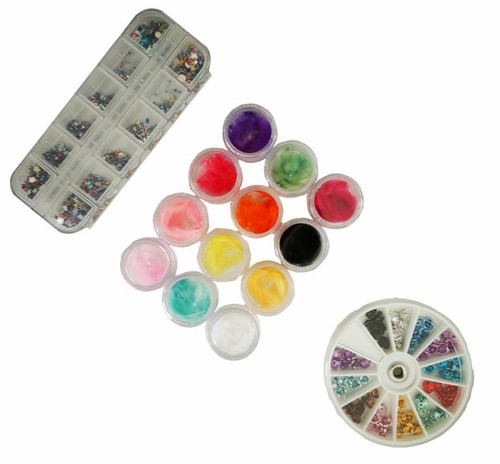 Set decorazioni piume - set, strass