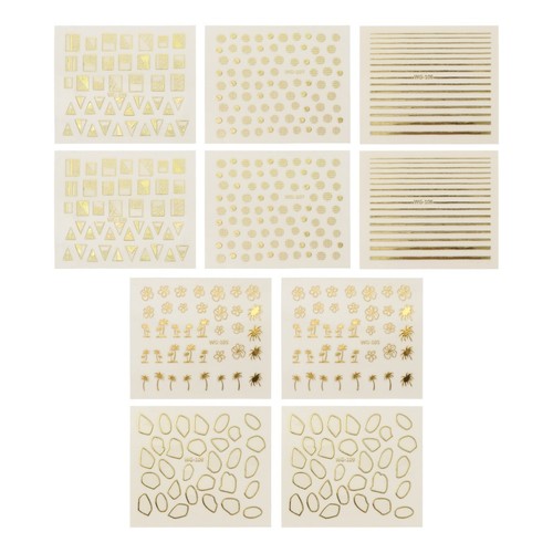 Set adesivi manicure - manicure, dorate